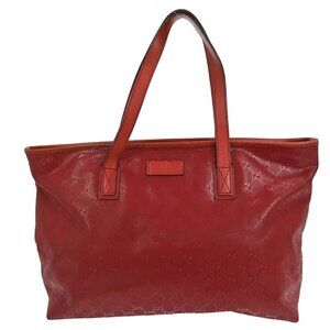 Gucci Red Leather Tote Handbag 211137 486628 YQ03989 BN04